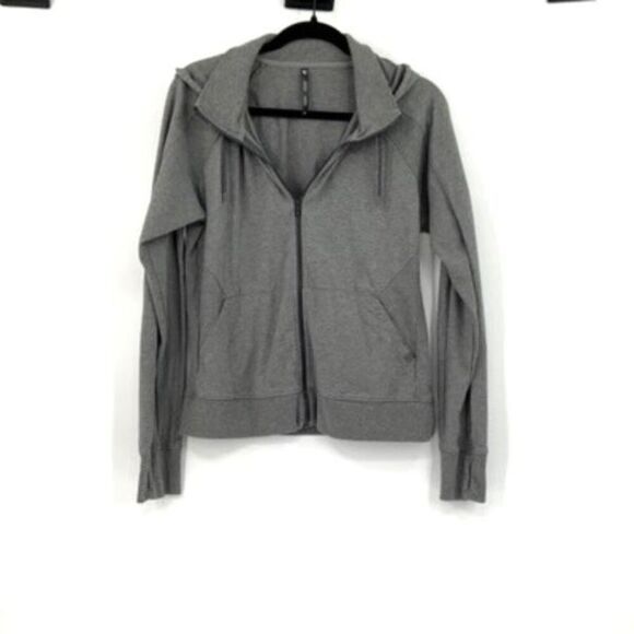 Kuhl Heather Gray Full Zip Organic Cotton Thumbhole Brava Hoody Medium - Picture 1 of 11